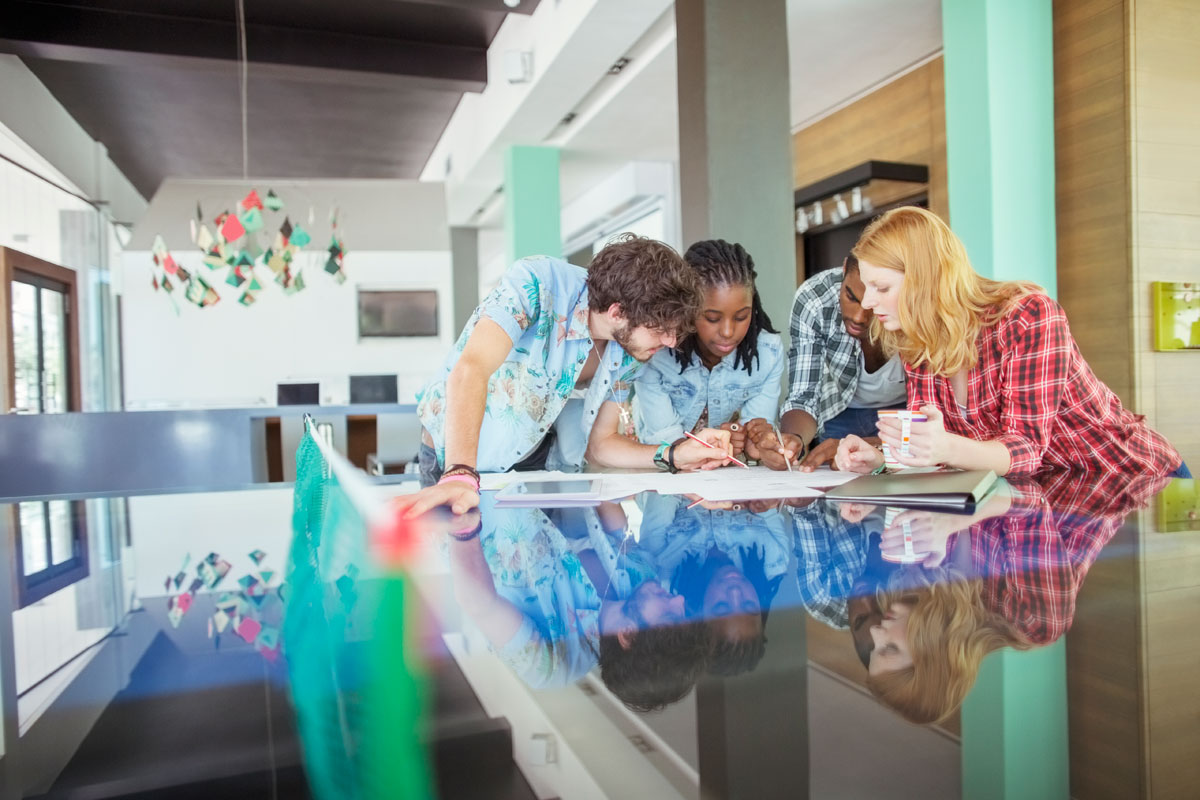 Students Learning at a Table