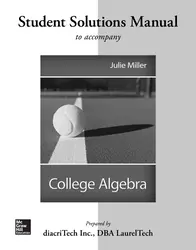 Students Solutions Manual For College Algebra