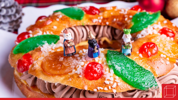 Festive chocolate-filled dessert