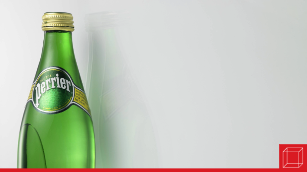 Bottle of Perrier mineral water