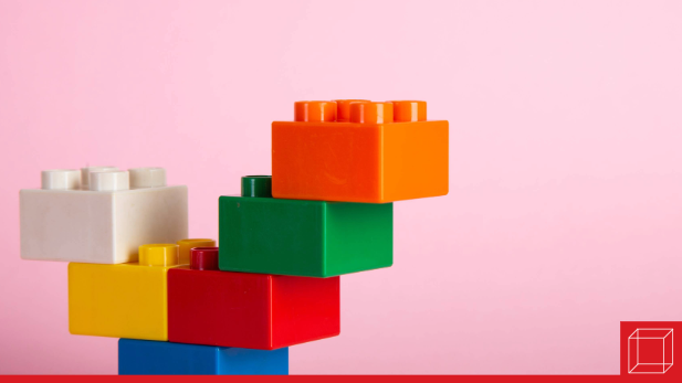 Stack of colorful Lego bricks