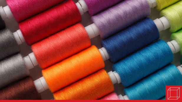 Spools of colorful thread