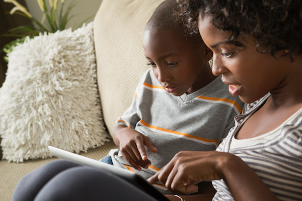 Parent with Tablet Parent with Tablet