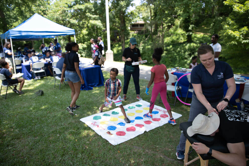 A scene from the 2022 PAs in the Park event, held in Atlanta’s historic Washington Park. 