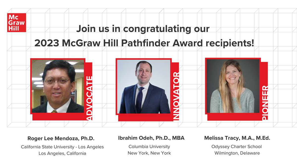 Join us in congratulating our 2023 McGraw Hill Pathfinder Award recipients!