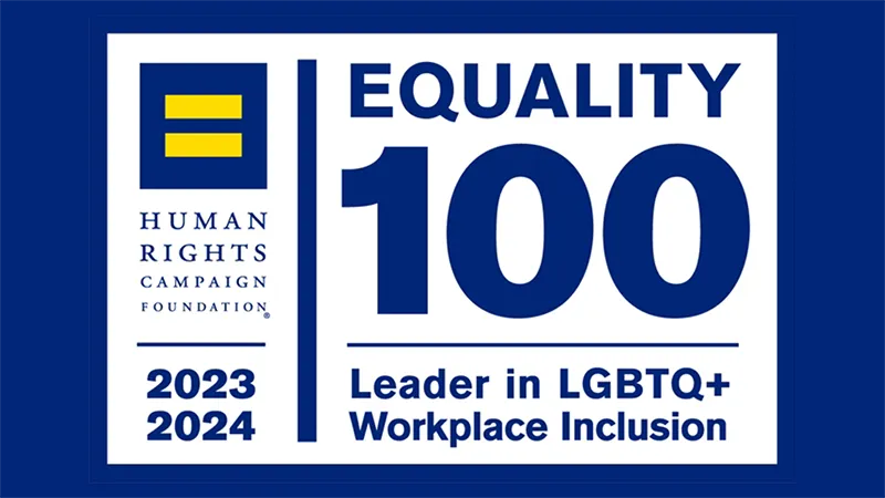 Equality 100 Leader in the LGBTQ+ Workplace Inclusion