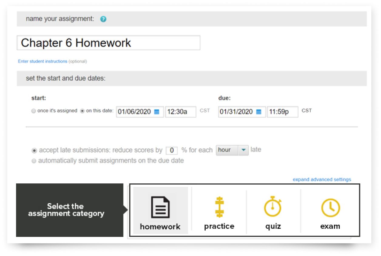 connect homework screenshot