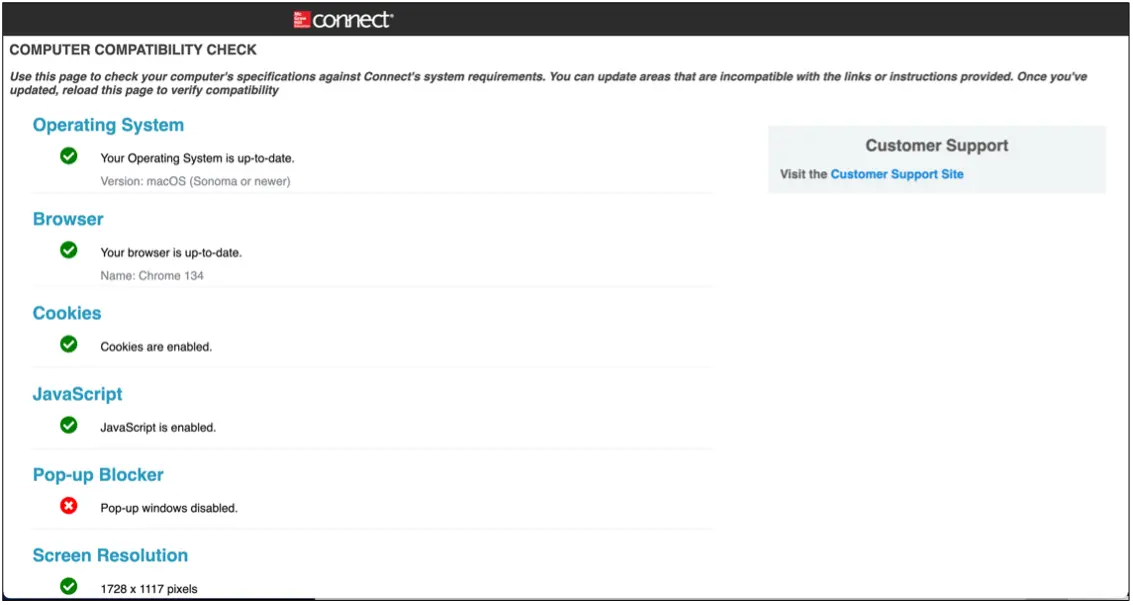 connect student experience screenshot