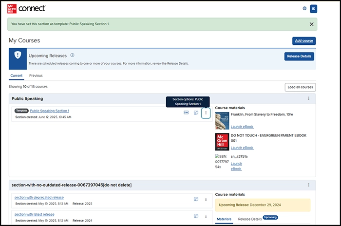 connect student experience screenshot
