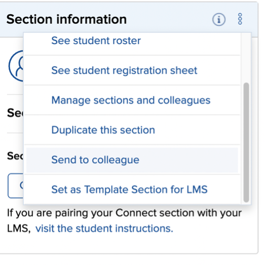 connect section screenshot