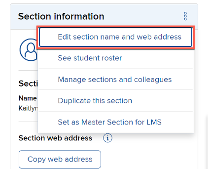 connect section screenshot