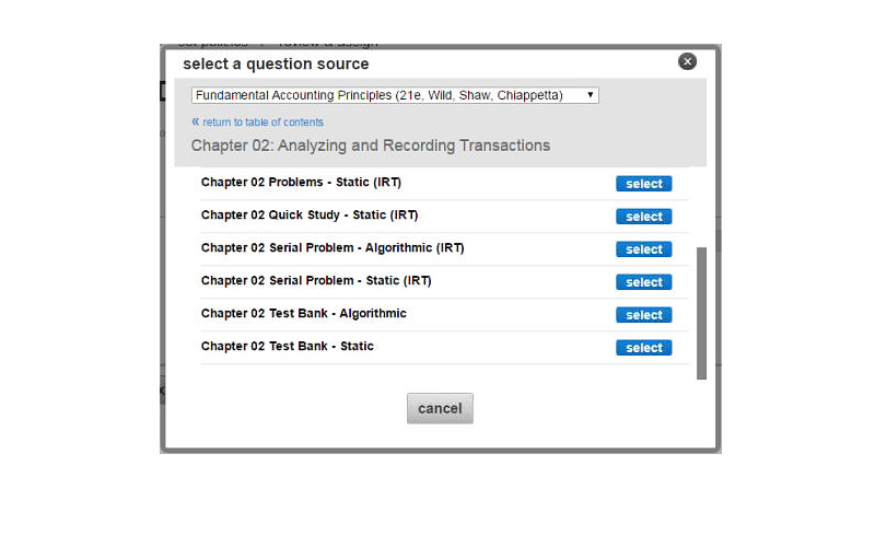 connect accounting assignment answers