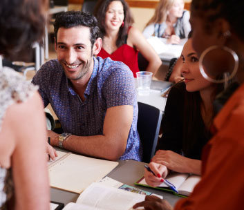 Decretive, Group at a table