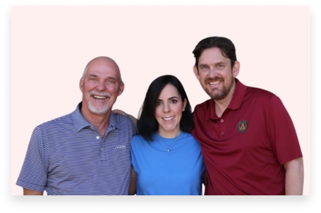 Photo of Angelo Kinicki, Chad Hartnell, and Denise Breaux Soignet