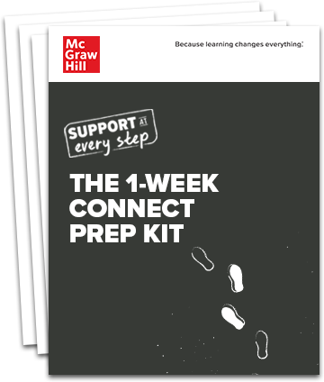 Stack of pages with the title The 1-week Connect Prep Kit