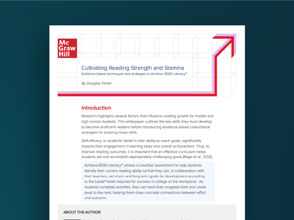 Cultivating Reading Strength and Stamina cover