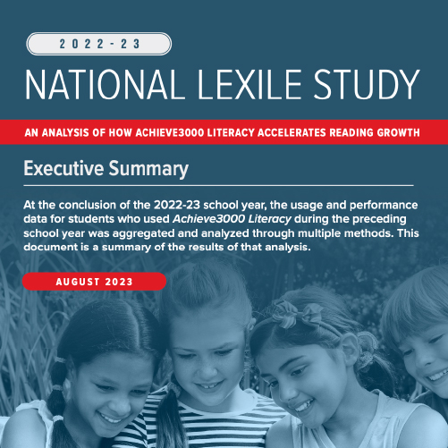 National Lexile Study Executive Summary cover