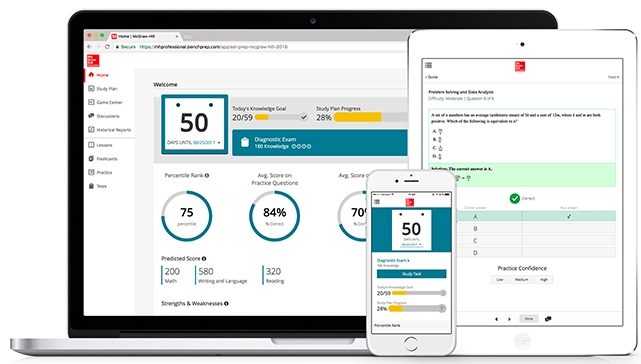 5 Steps to a 5 screenshot of interface on mobile, tablet and laptop devices.