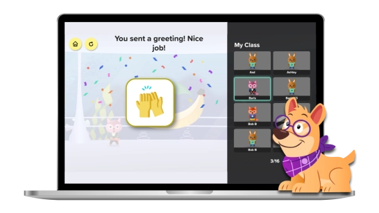 Screenshot of Aleks Adventure showing class emojis