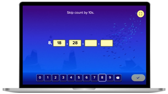 Screenshot of Aleks Adventure showing self-guided learning question