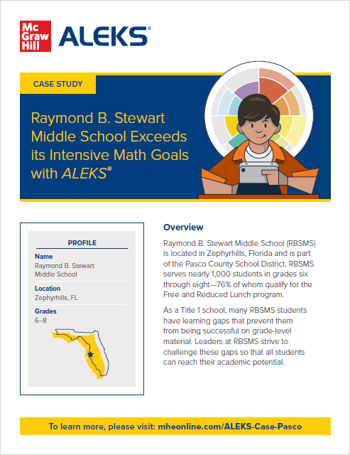 ALEKS Case Study Raymond B Stewart Middle School Exceeds its Intensive Math Goals with ALEKS