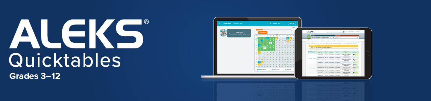 ALEKS Quicktables Grades 3-12
