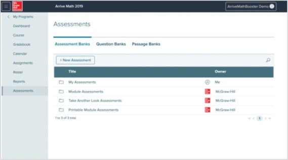 my.mheducation.com screenshot showing assessment dashboard