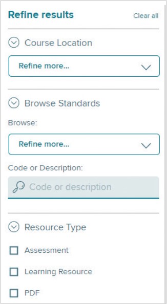 Arrive Math Booster screenshot showing how to refine results