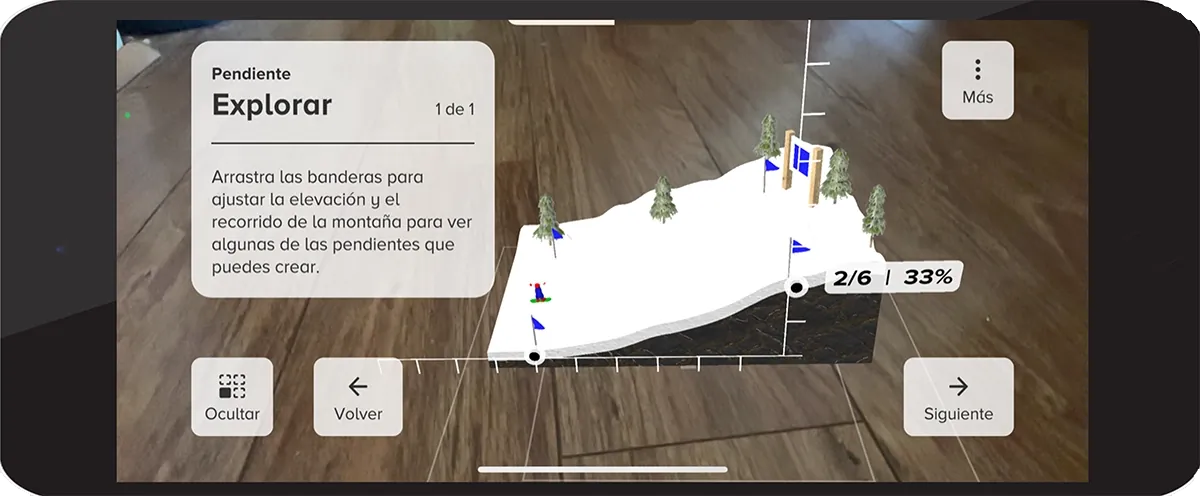 spanish AR app example on tablet