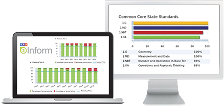 SRA 2Inform Online Progress Monitoring on monitor and laptop