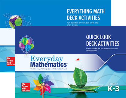 Everything Math Deck Activities and Quick Look Deck Activity  covers