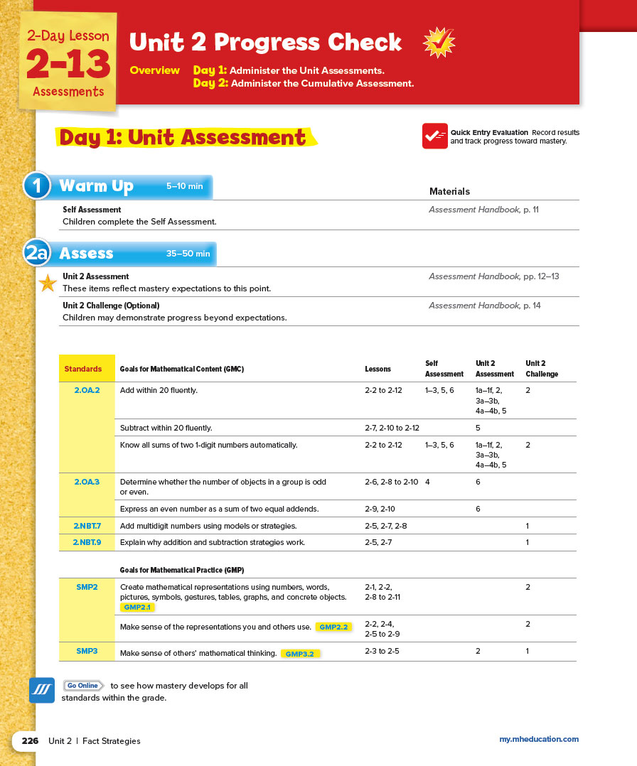 Unit 2 Progress Check, Day 1: Unit Assessment