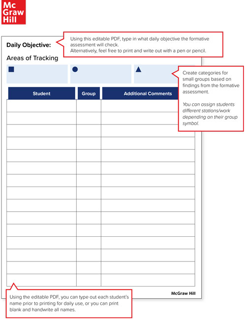 Formative Assessment Data Tracker