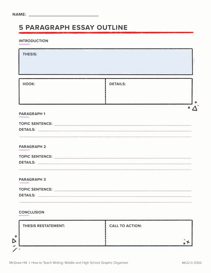 Middle School and High School Graphic Organizers