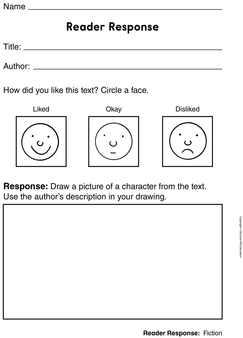 Reader Response Worksheets