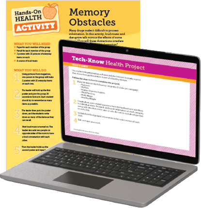 Hands on Health Activity, Memory Obstacles examples