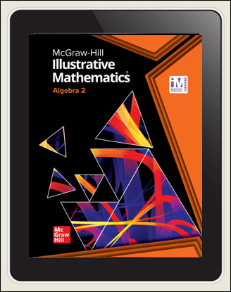 McGraw Hill Illustrative Math Algebra 2 cover on tablet screen