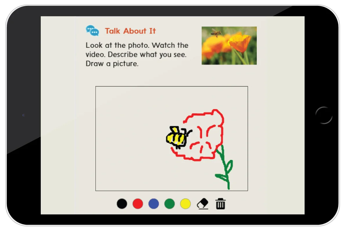 Talk About it - Drawing tool example on tablet
