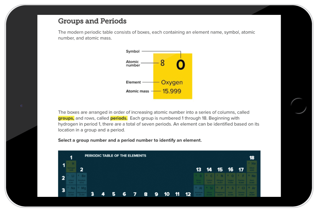 Pop Tip example on tablet