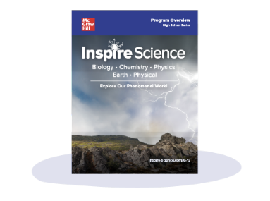 Cover of the Inspire Science 9-12 Overview Brochure