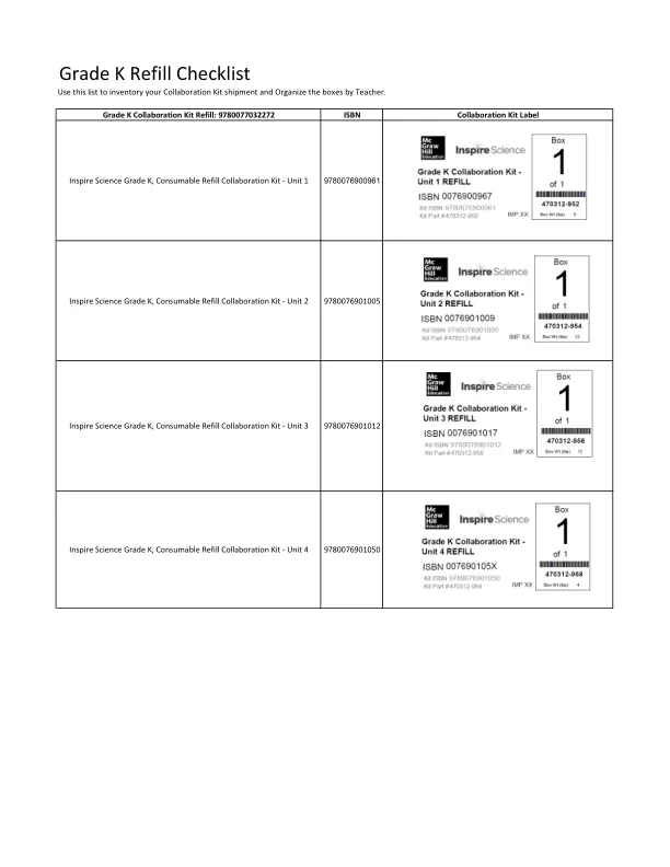 K–8 Unitized Kit – Refills