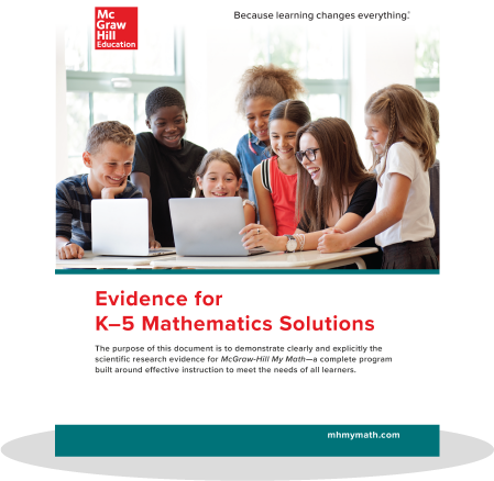 Evidence for K-5 Mathematics Solutions cover