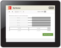 My Math assessment dashboard