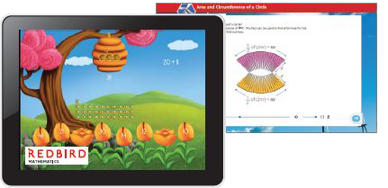 Examples of Redbird Mathematics on tablet