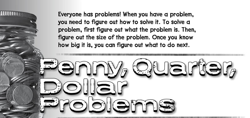 Penny, Quarter, Dollar Problems activity