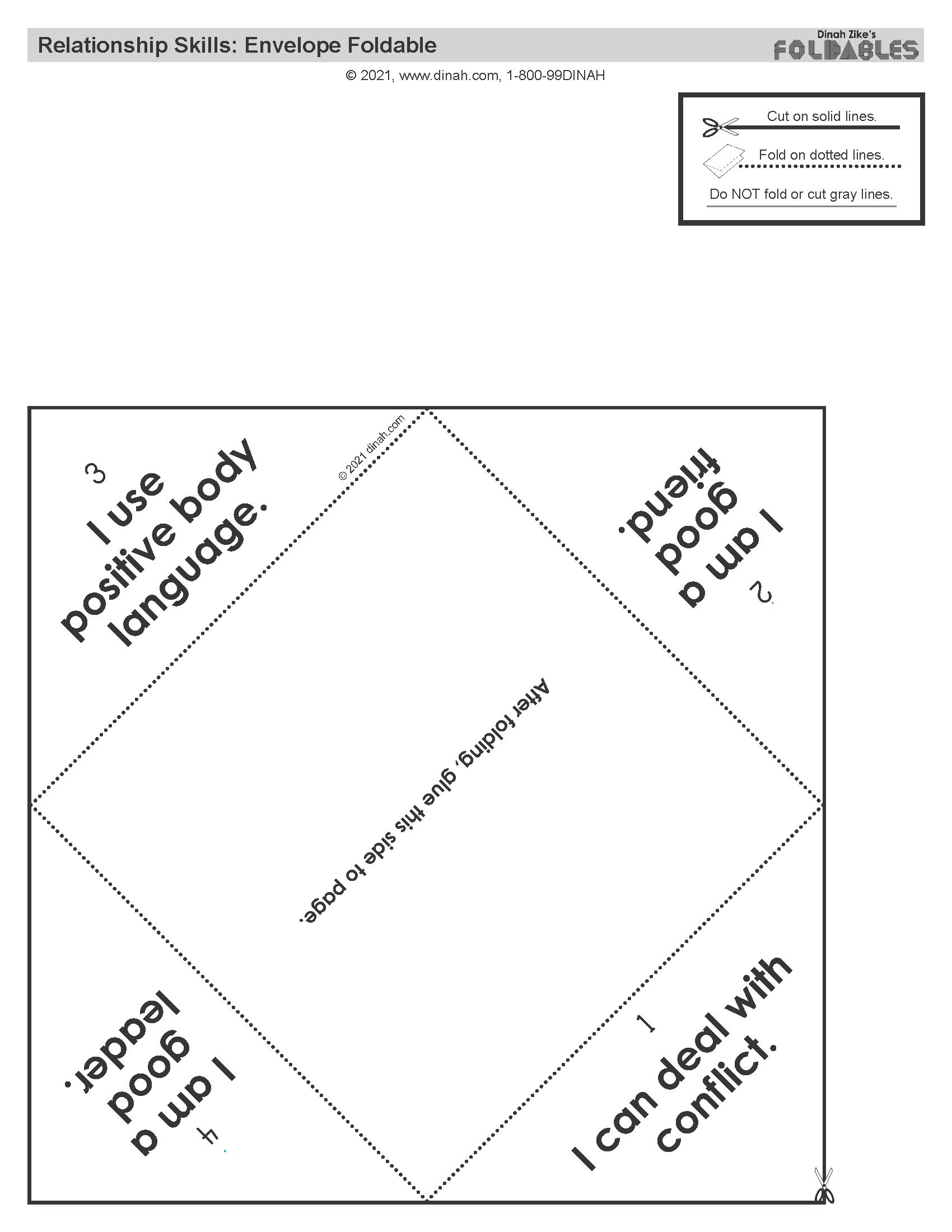 Self Awareness Heart Foldable