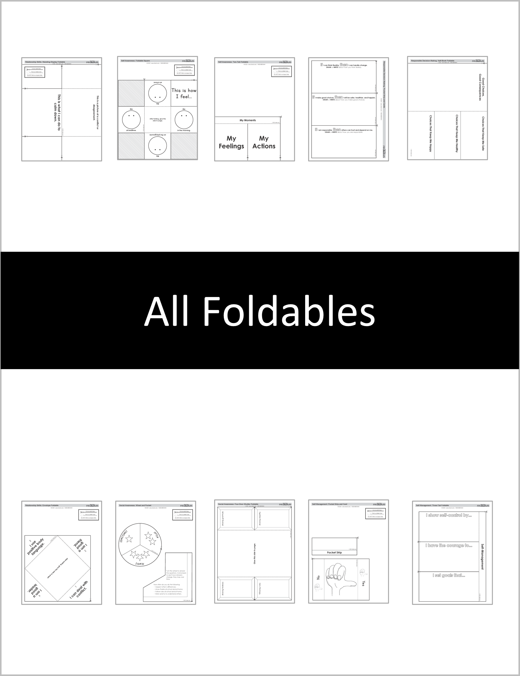 All Foldables, Primary 1 (PreK-K)