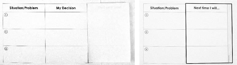 Situation/Problem, My Decision foldable