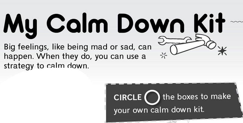 My Calm Down Kit activity