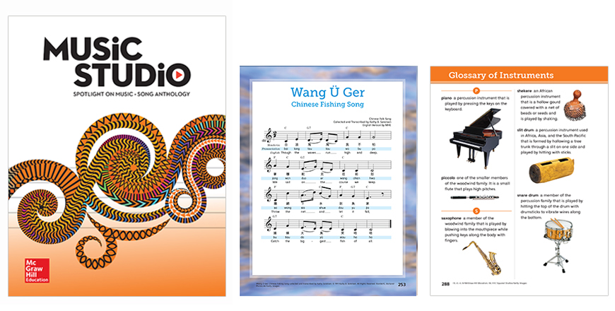 Spotlight on Music cover and sheet music examples